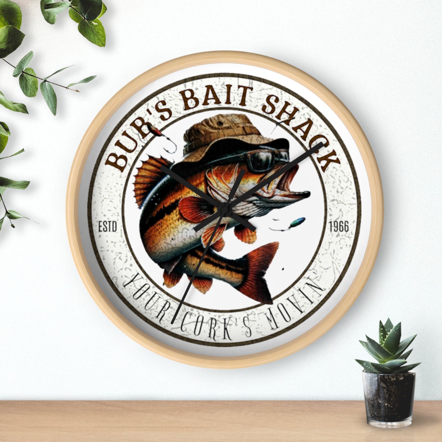 Bub's Bait Shack Wall Clock