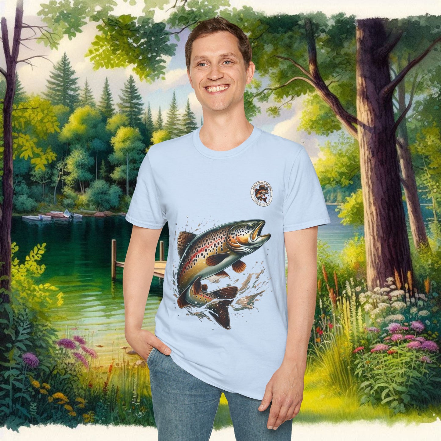 Rainbow Trout BBS Unisex Softstyle T-Shirt