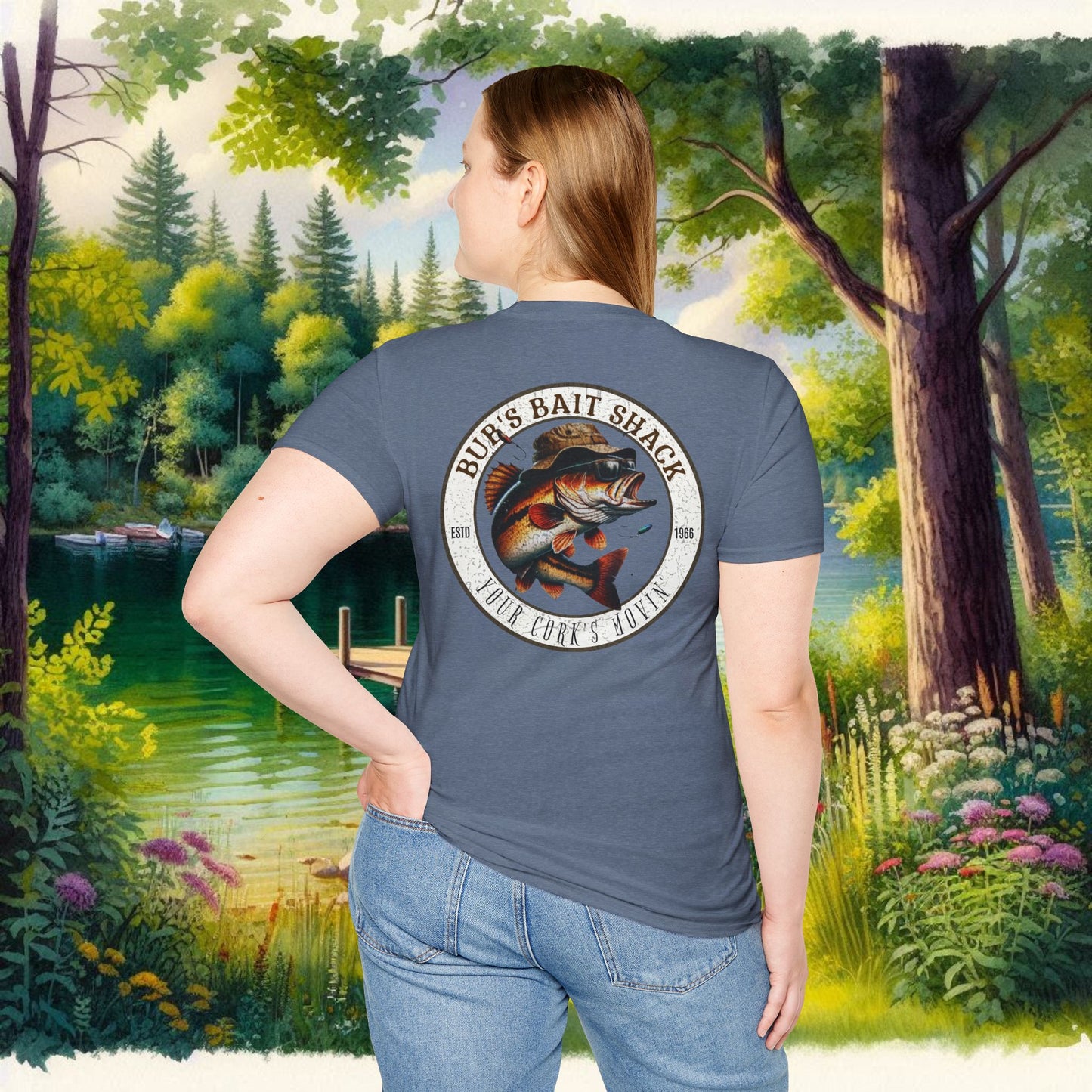 Classic BBS Design Unisex T-Shirt with image on back