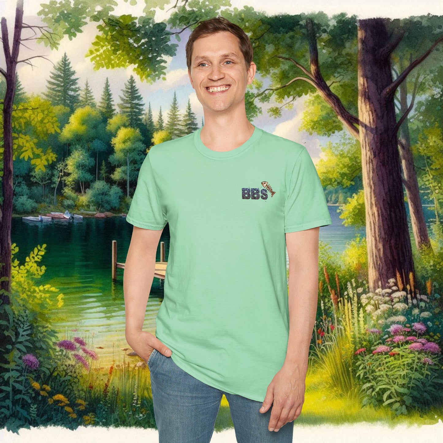 Classic BBS Unisex T-Shirt with Image on Back