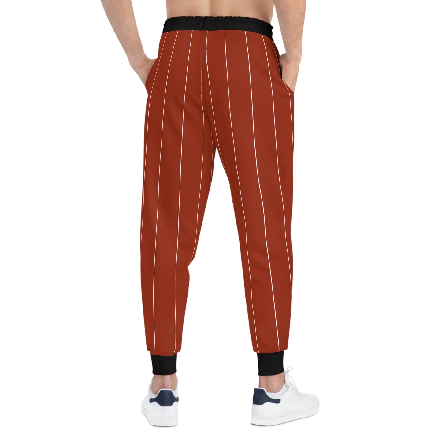 BBS Baseball Pants in Rust with White Pinstripes