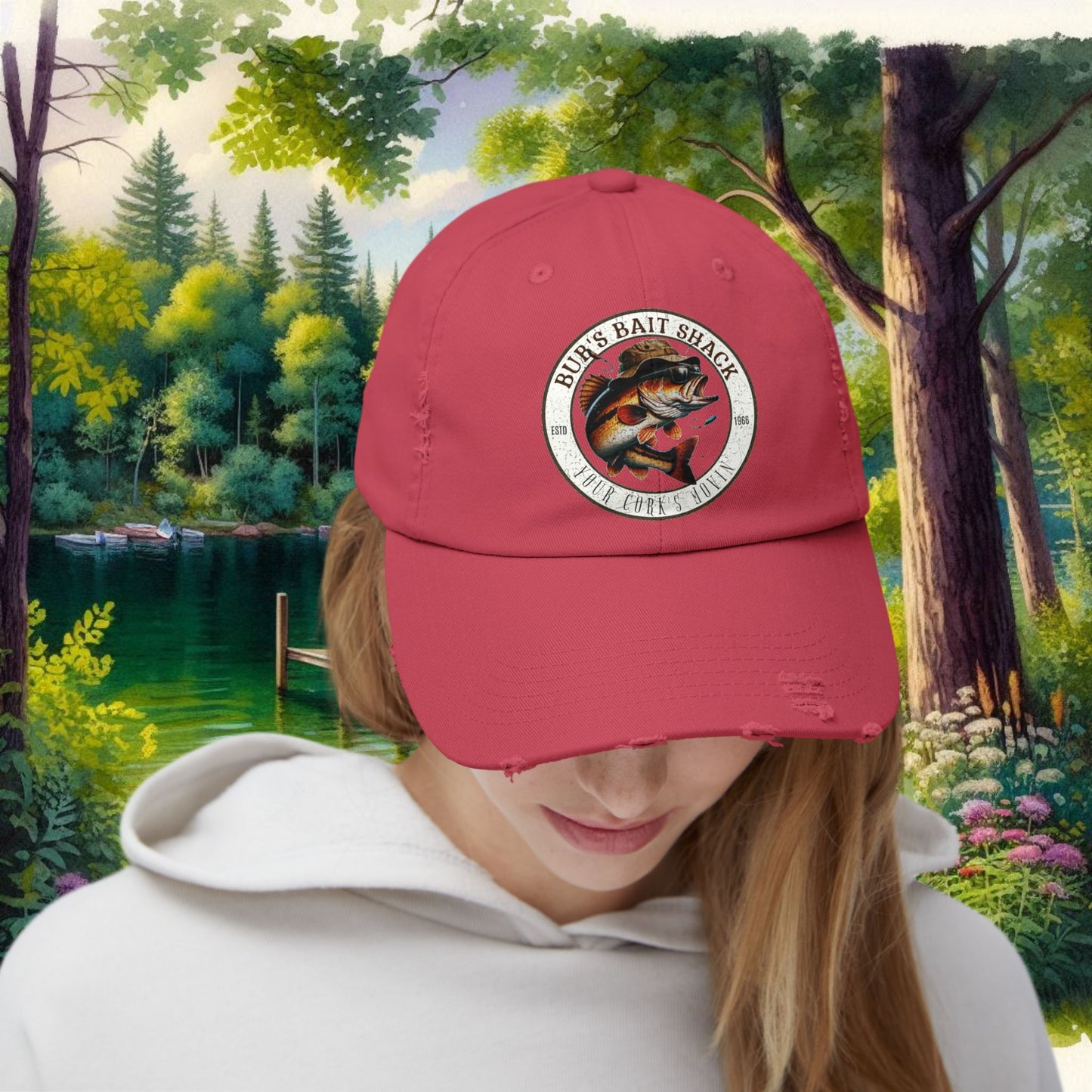 Bub's Bait shack Hat Unisex Distressed Cap