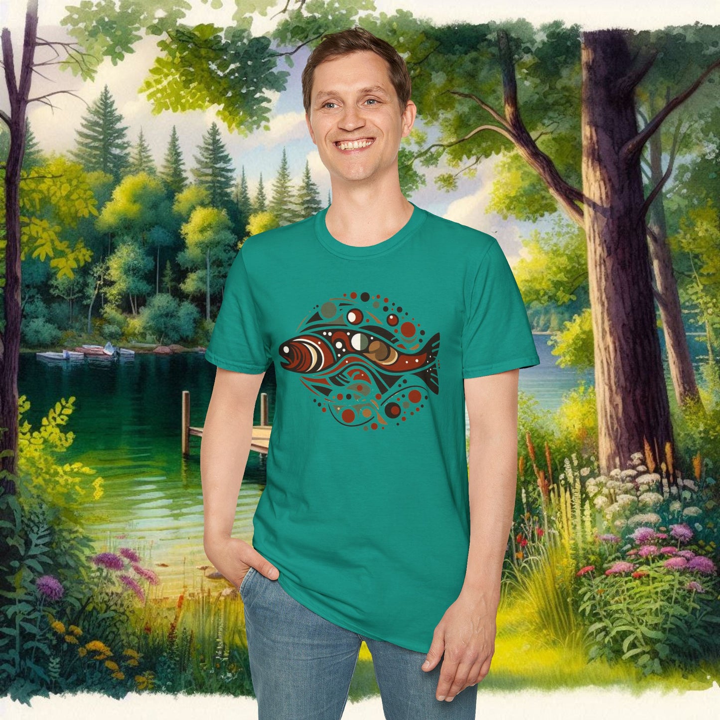 Brown Trout Calder Tee Unisex Softstyle T-Shirt