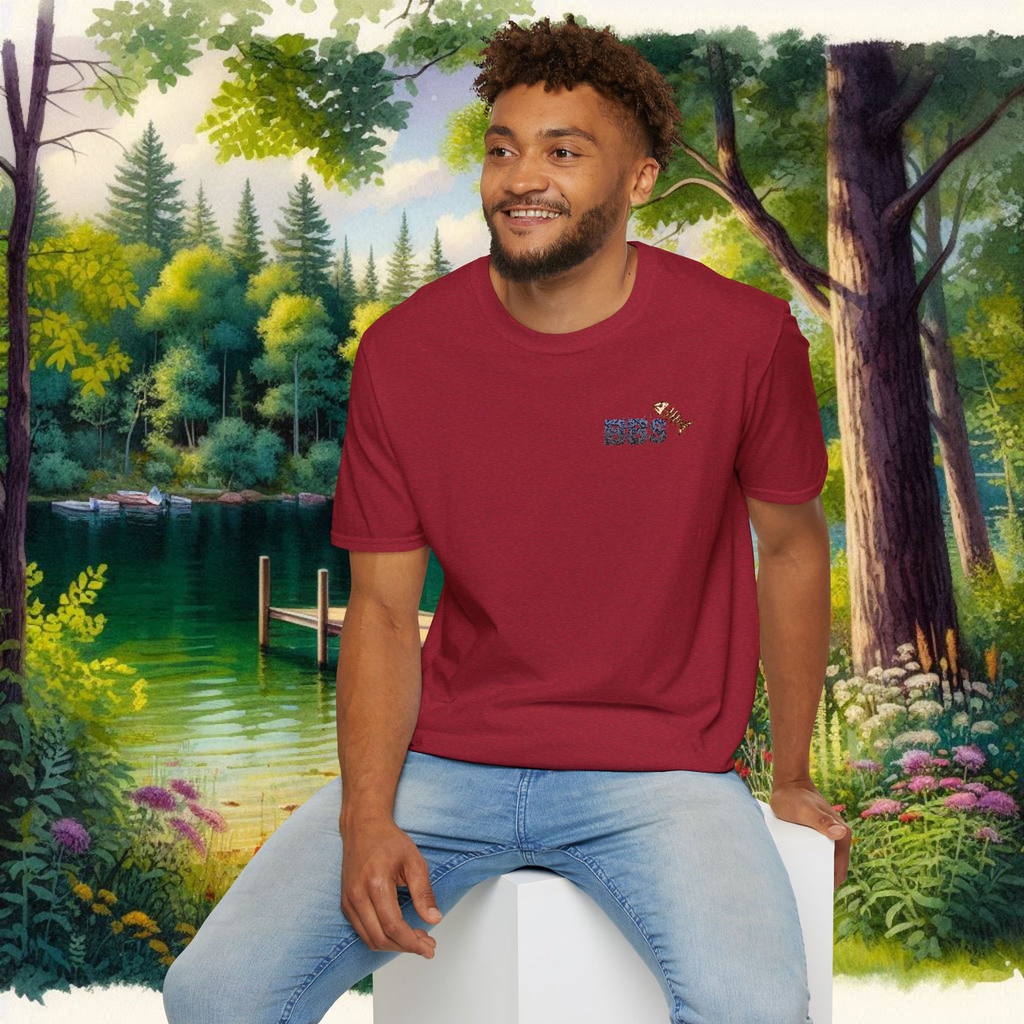 Classic BBS Design Unisex T-Shirt with image on back