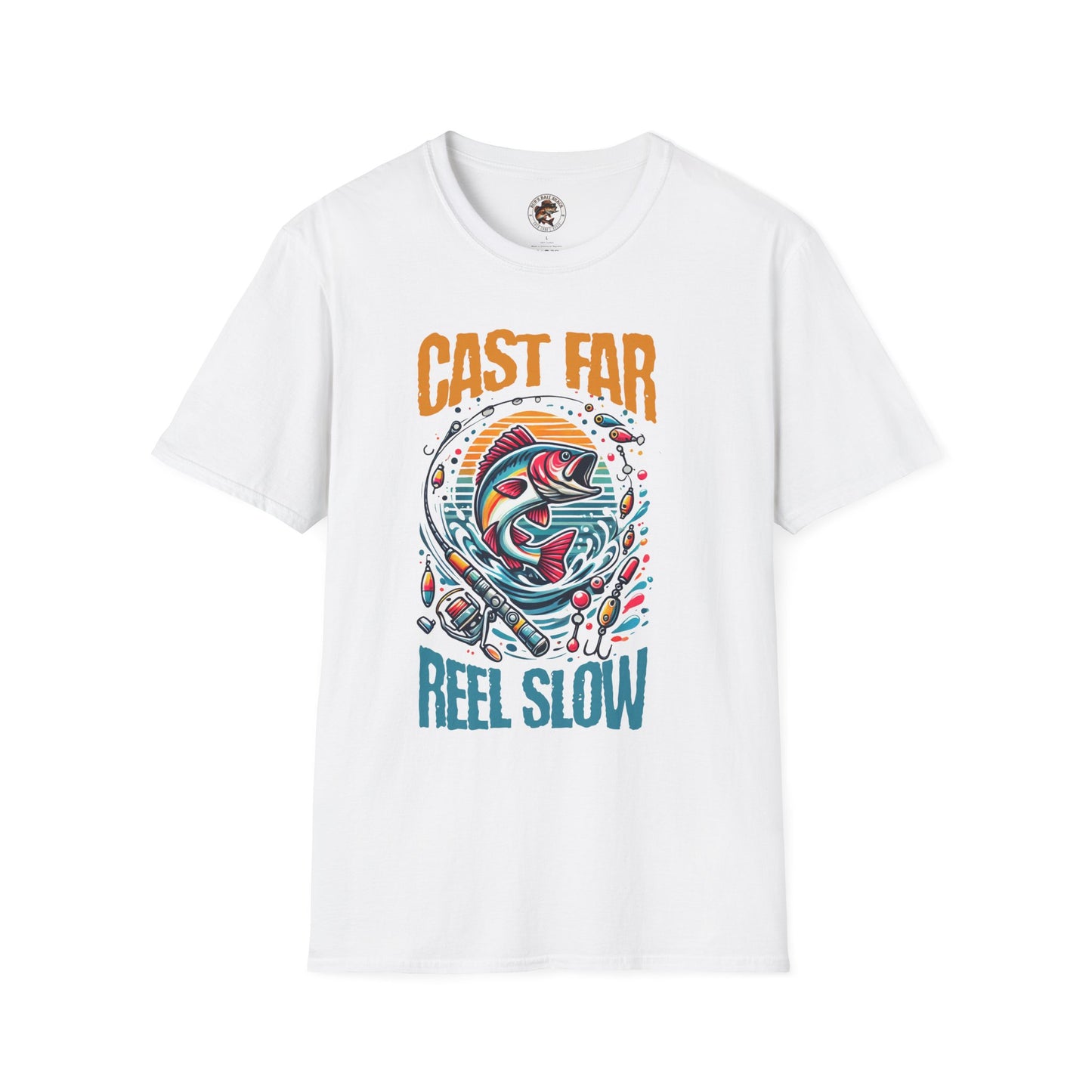Fishing Enthusiast T-Shirt - Cast Far Reel Slow