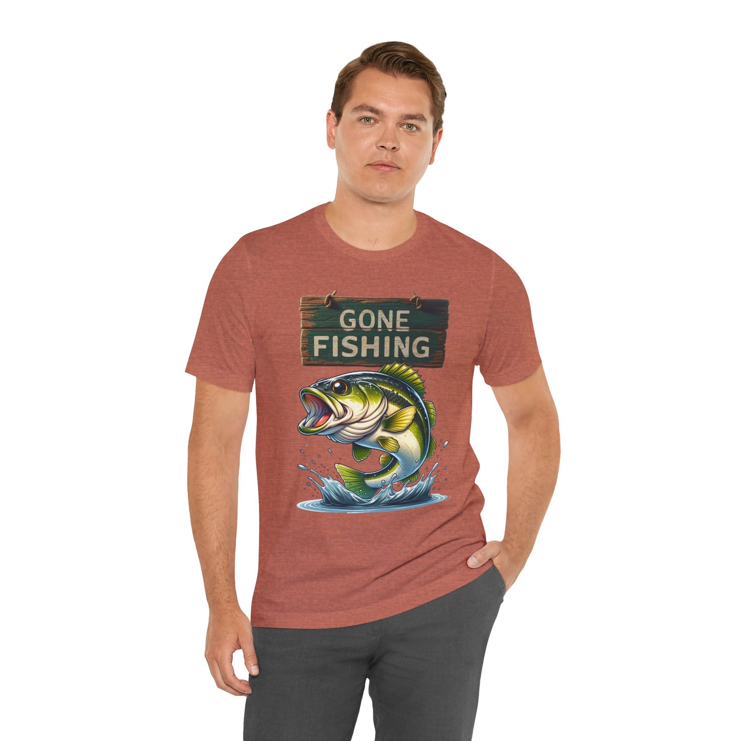 Gone Fishing Unisex Short Sleeve Tee - Perfect for Anglers and Nature Lovers