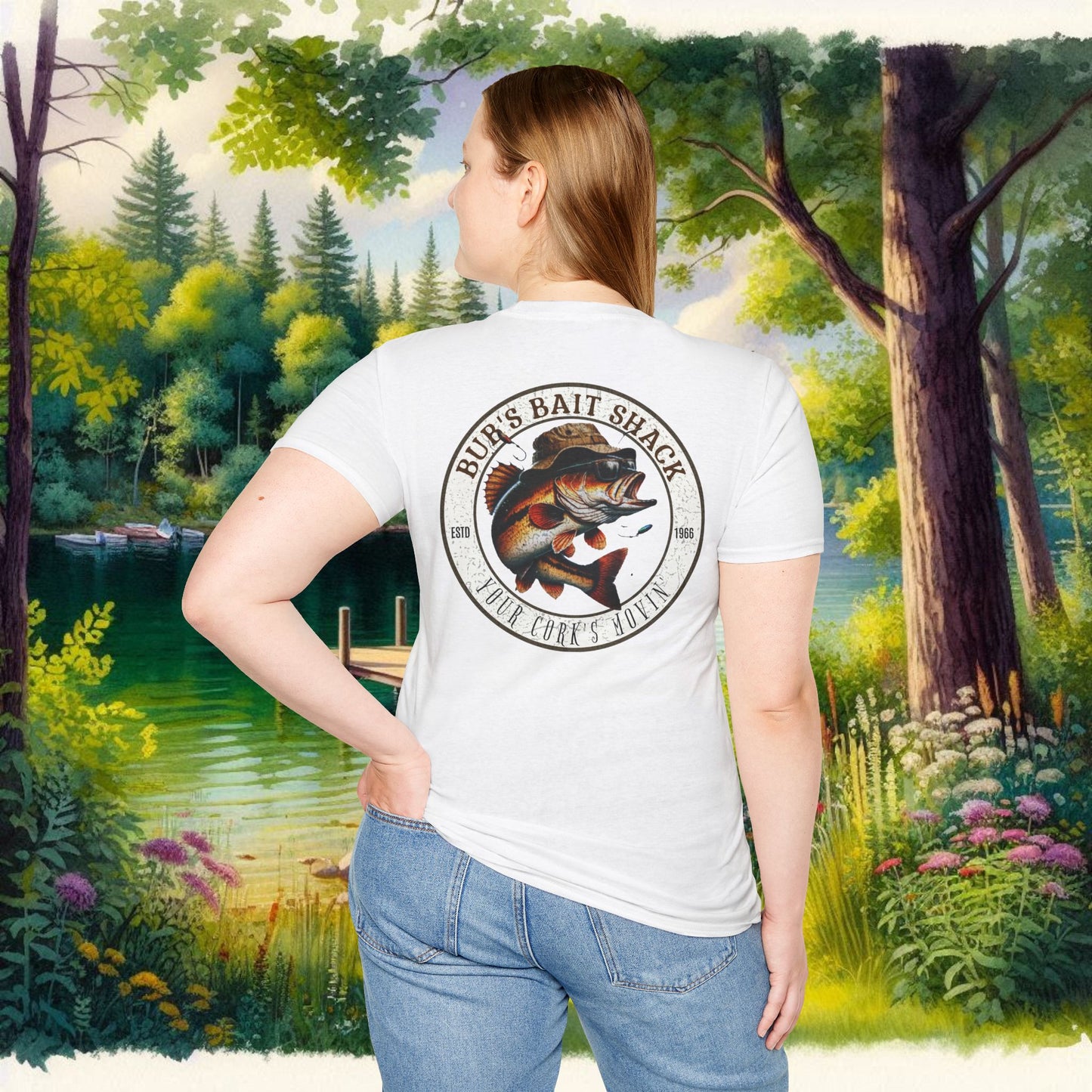 Classic BBS Design Unisex T-Shirt with image on back