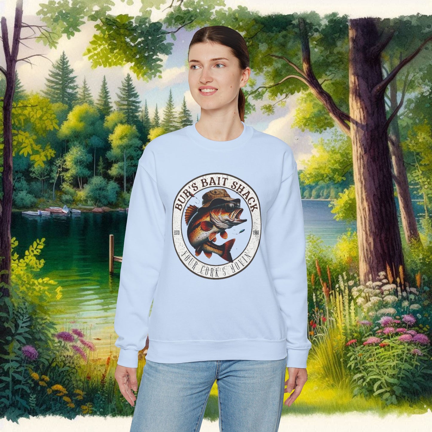Bubs Bait Shack Unisex Heavy Blend™ Crewneck Sweatshirt