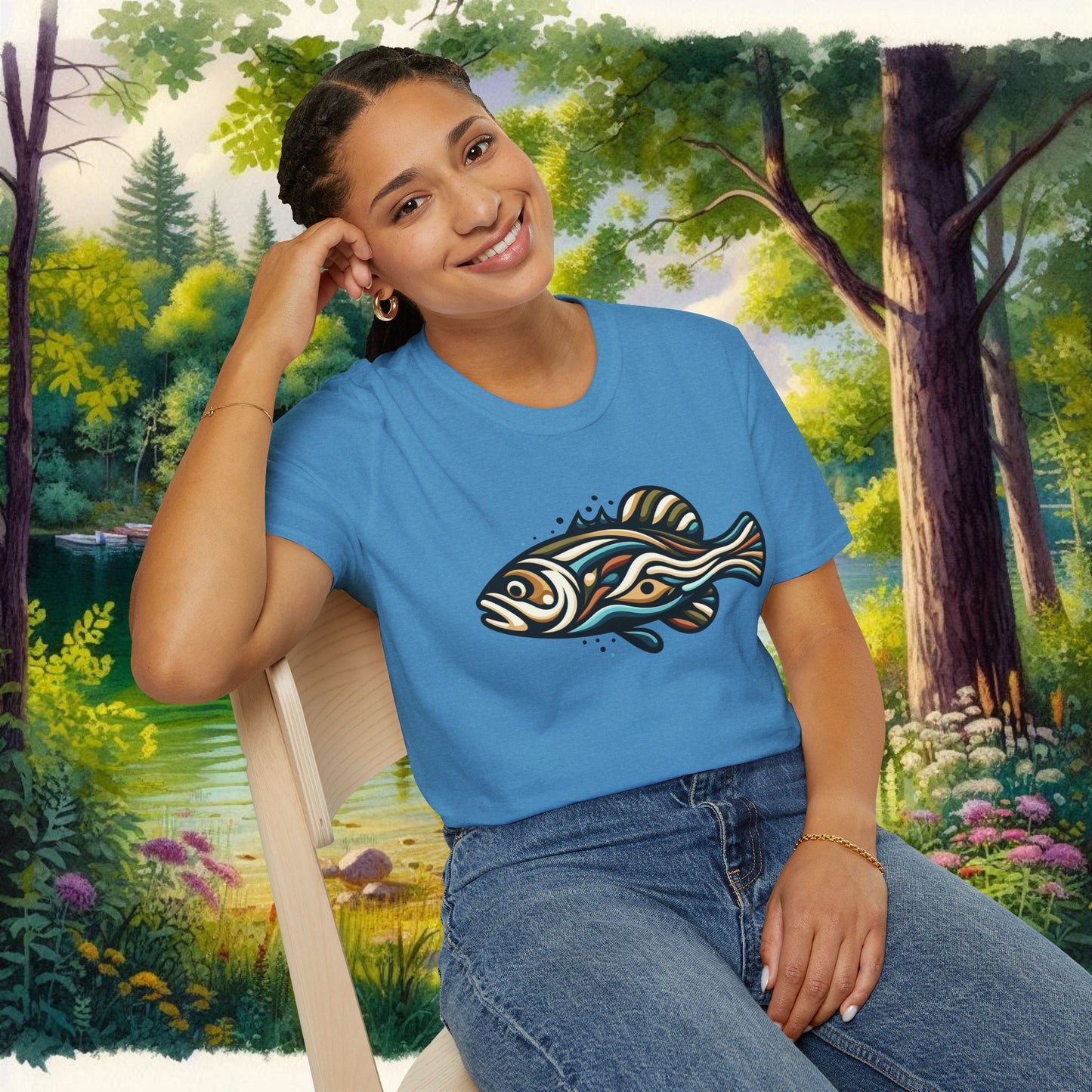 Painted Bass Shirt Unisex Softstyle T-Shirt