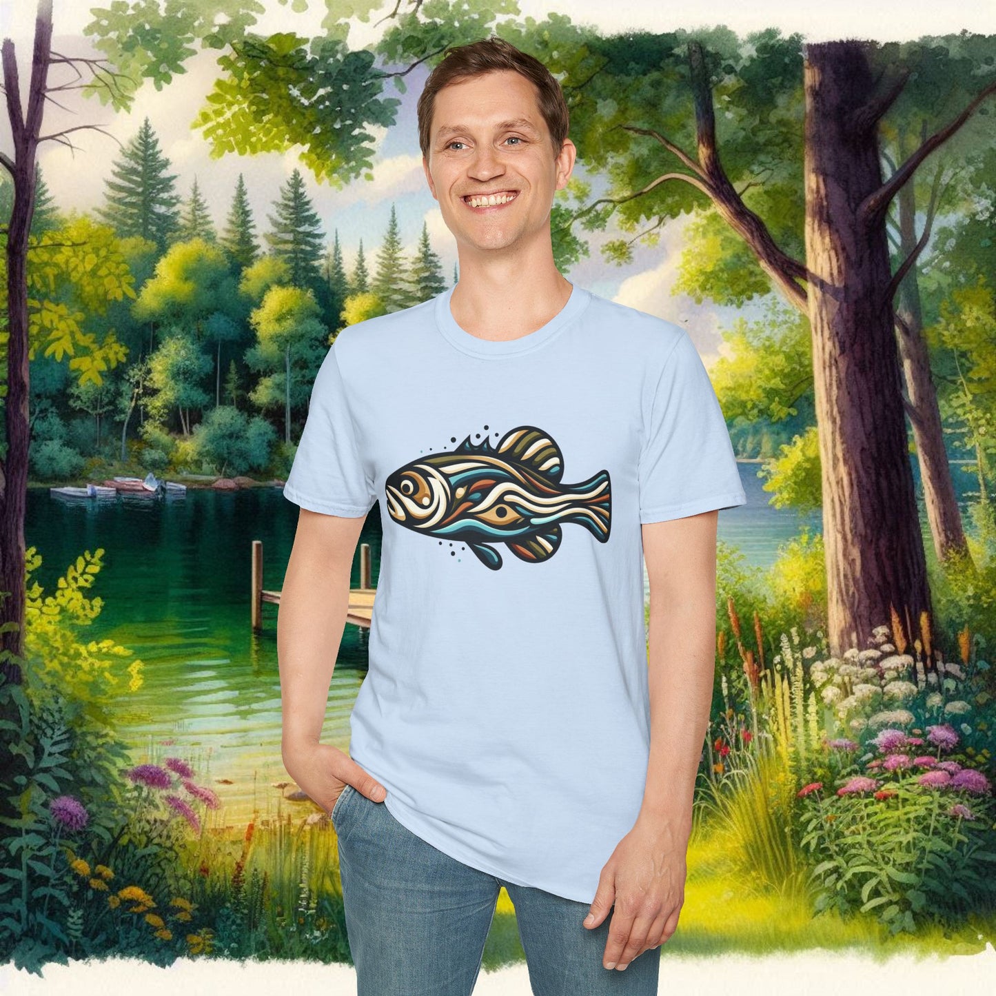 Painted Bass Shirt Unisex Softstyle T-Shirt