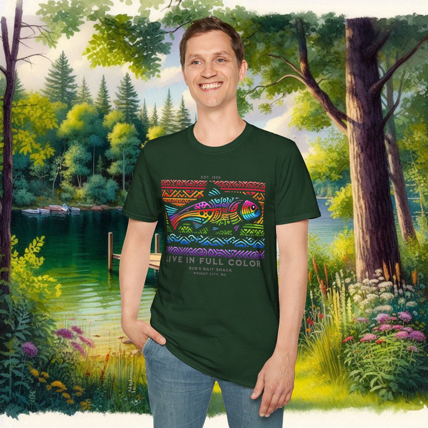 Live in Full Color Unisex Softstyle T-Shirt