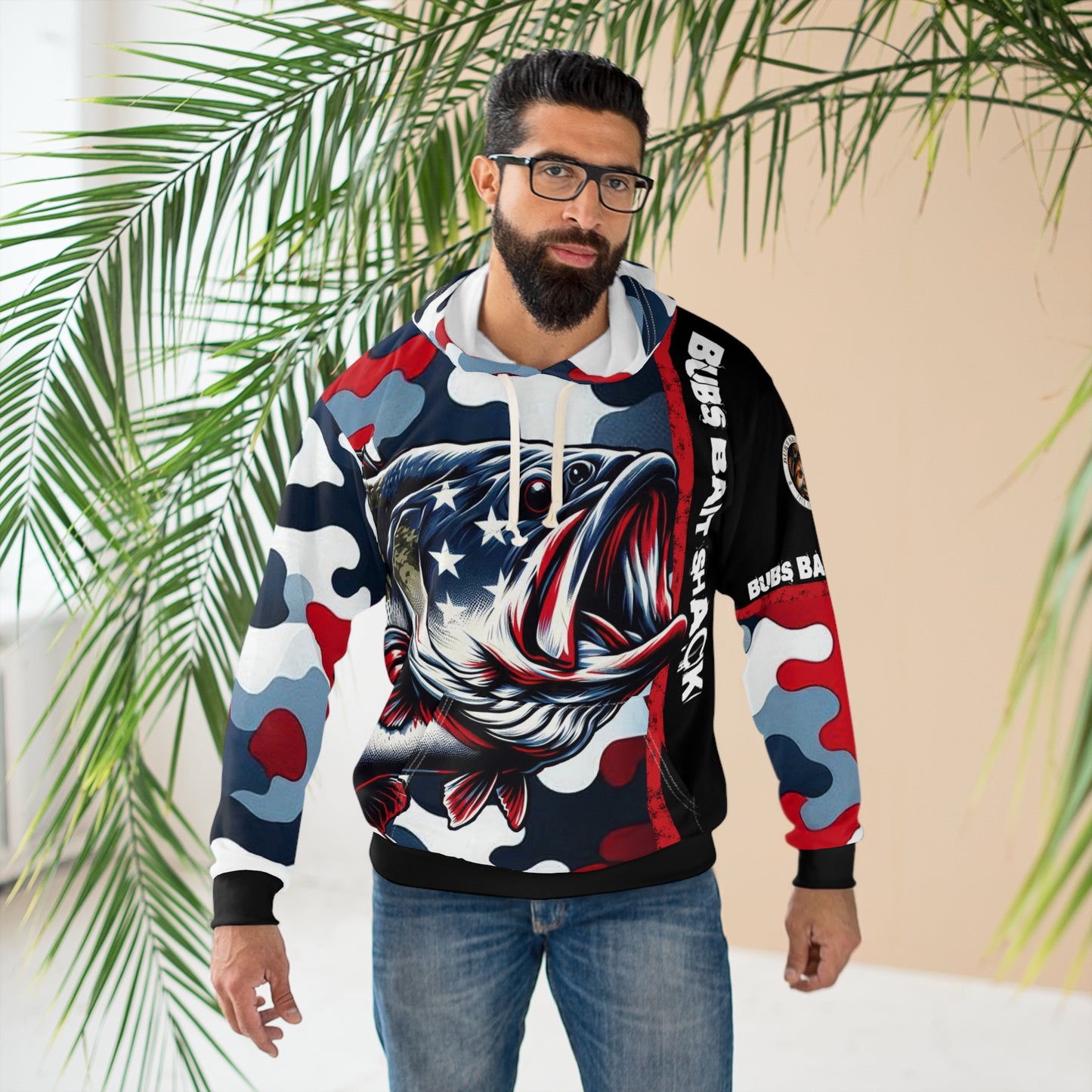 Bubs Bait Shack - Patriotic Bass Hoodie