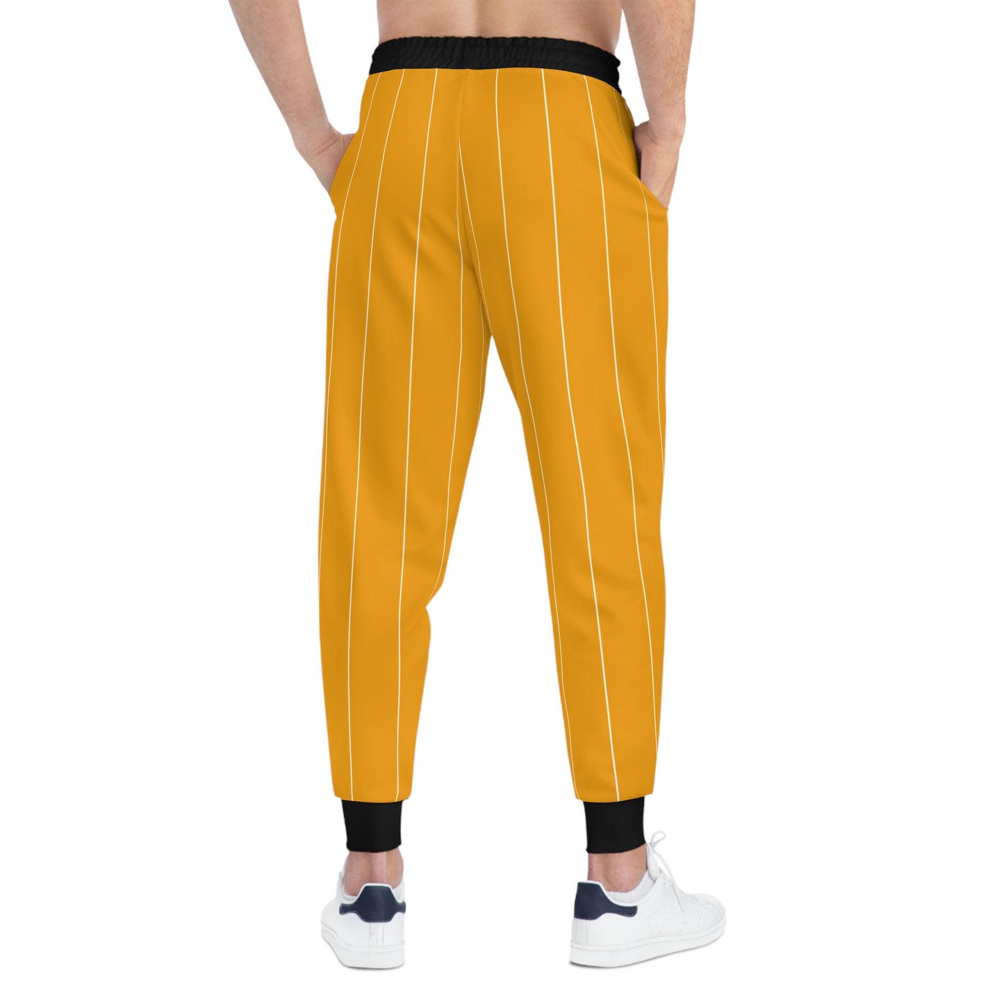 Gold Pinstripe Baseball Athletic Joggers