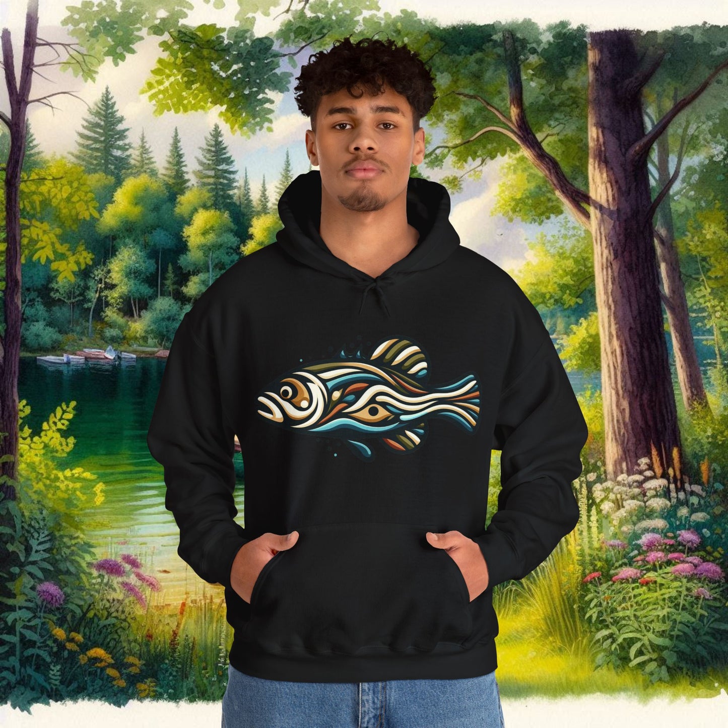 Painted Fish Unisex Heavy Blend™ Hooded Sweatshirt
