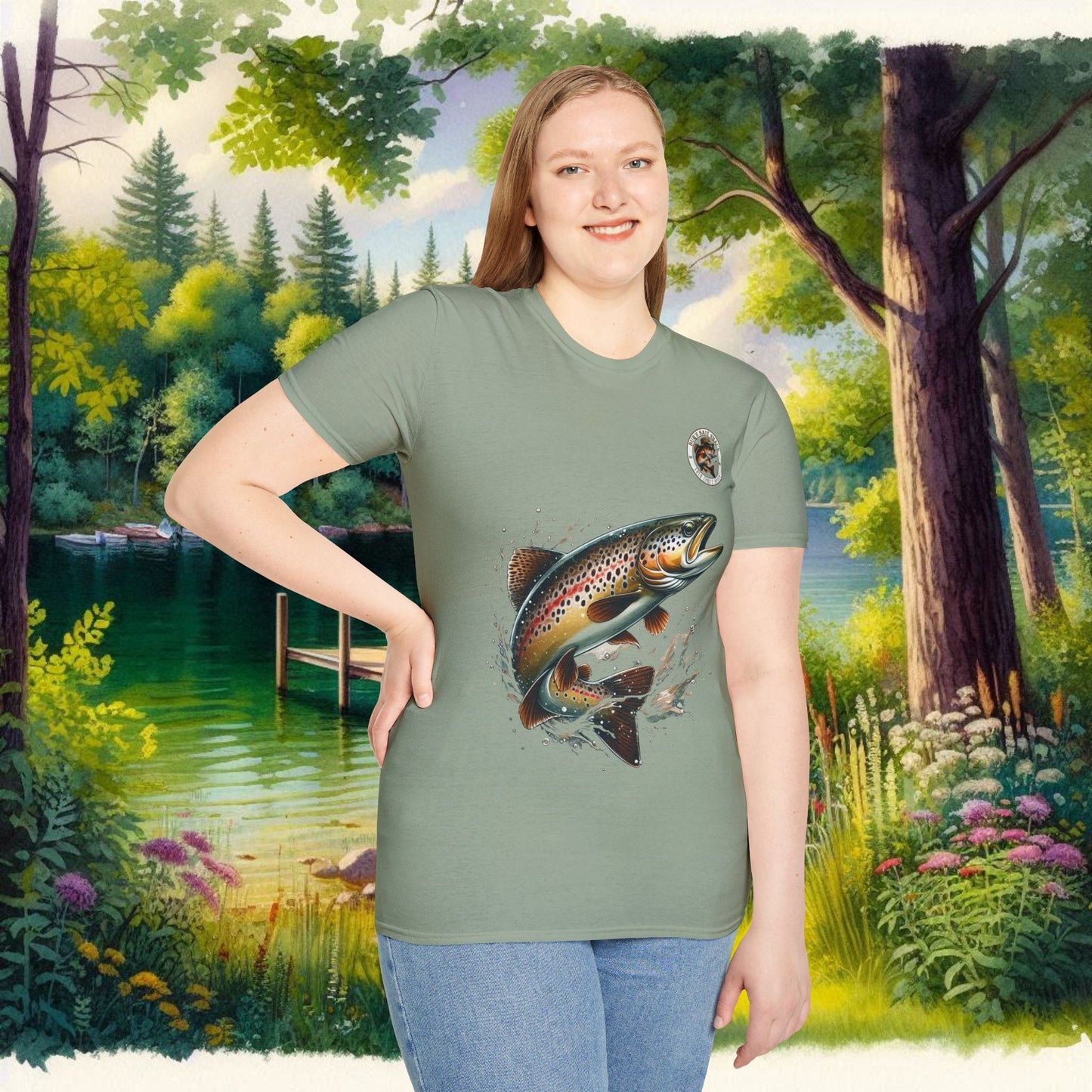 Rainbow Trout BBS Unisex Softstyle T-Shirt