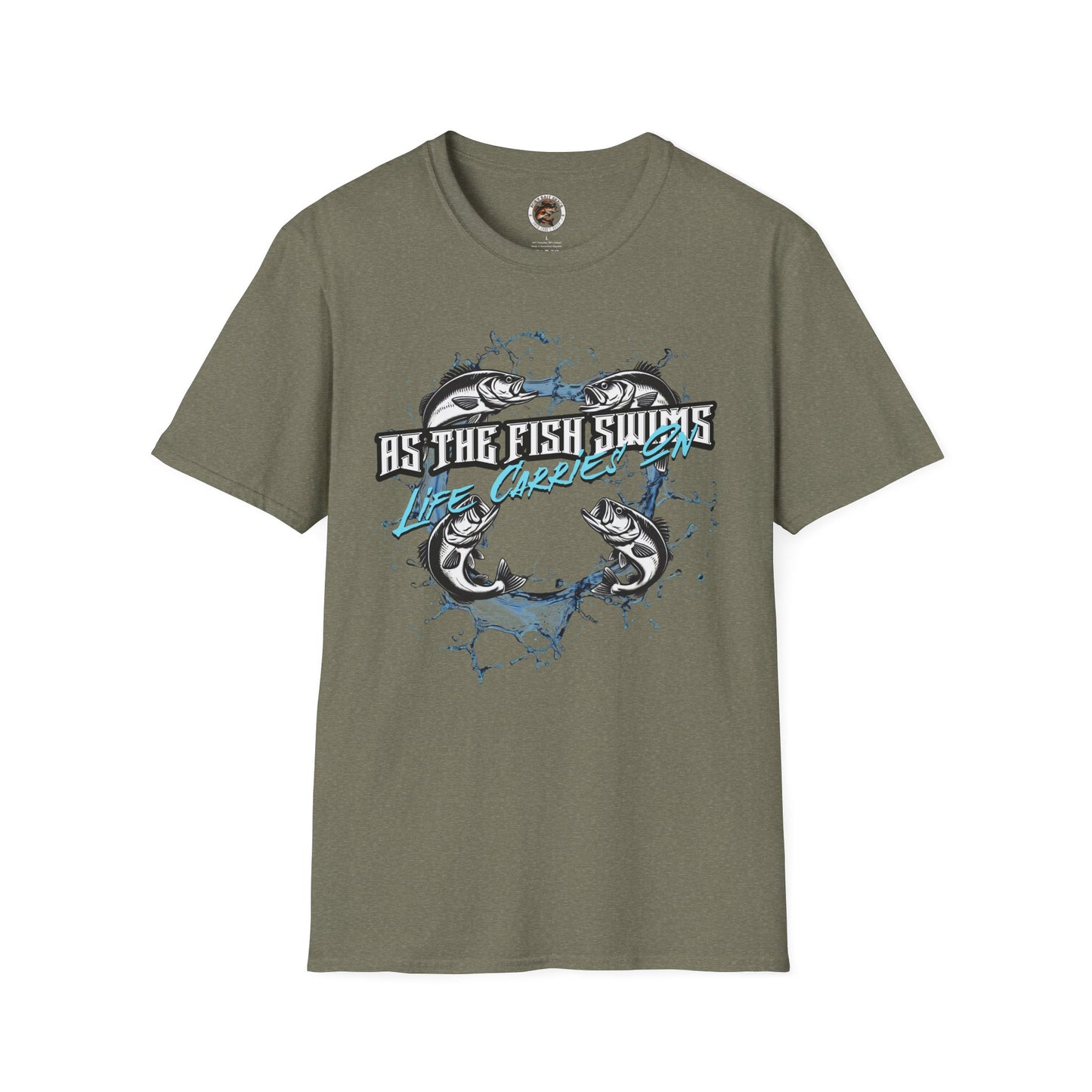 As the Fish Swims T-Shirt BBS Design