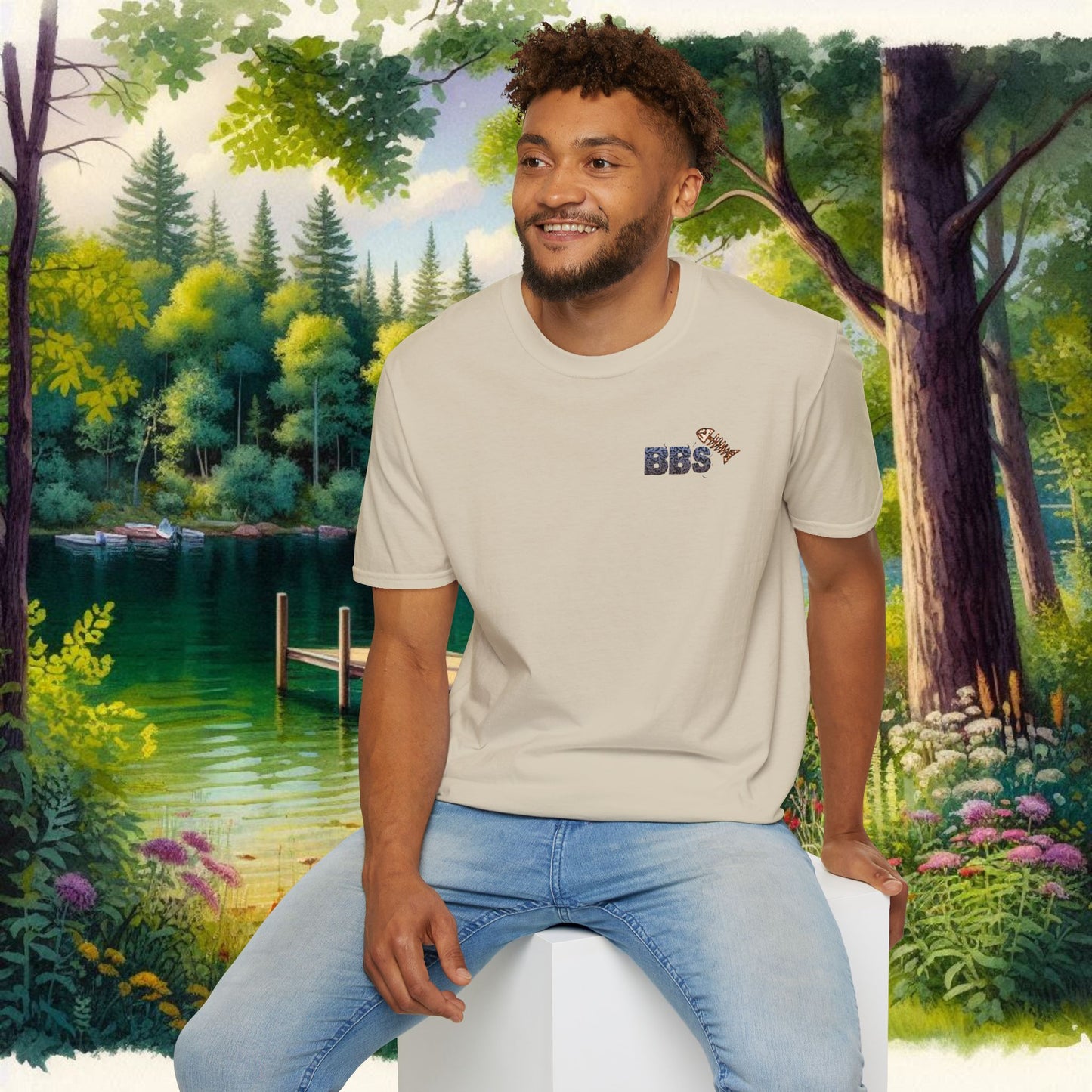 Classic BBS Design Unisex T-Shirt with image on back