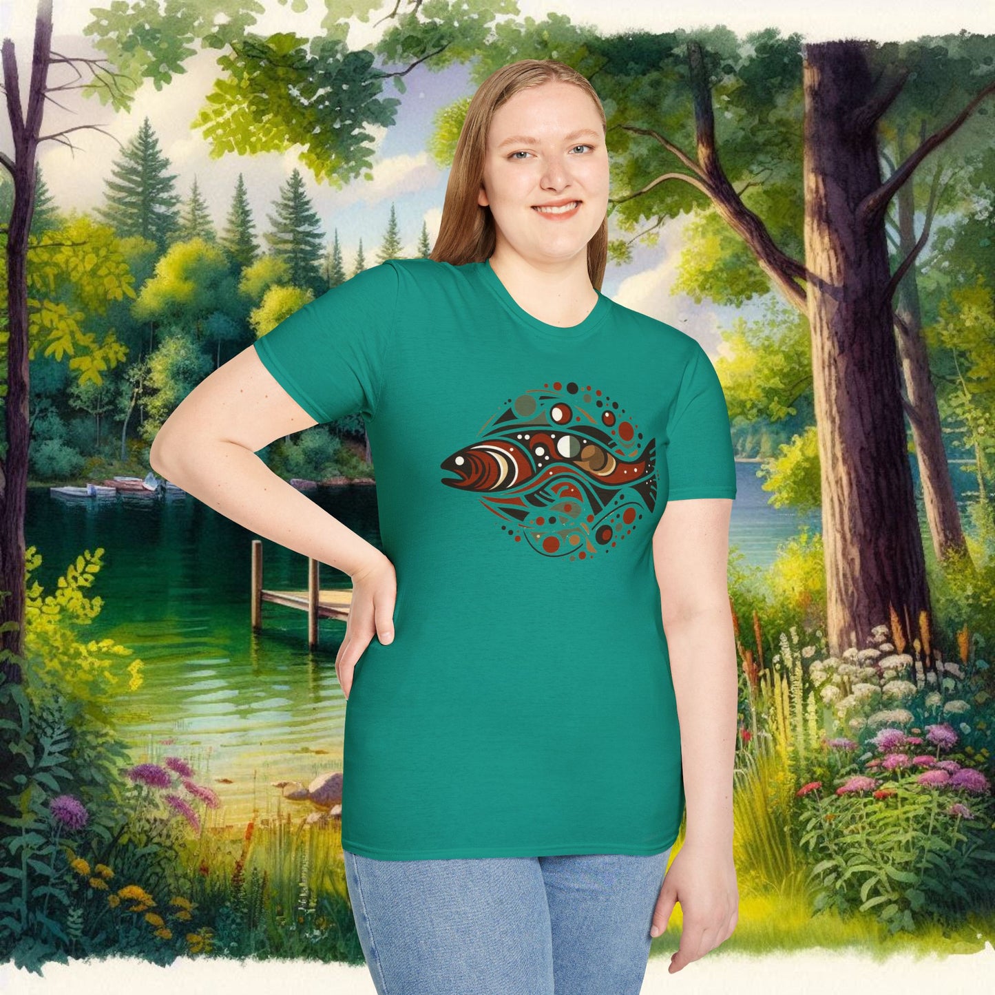 Brown Trout Calder Tee Unisex Softstyle T-Shirt
