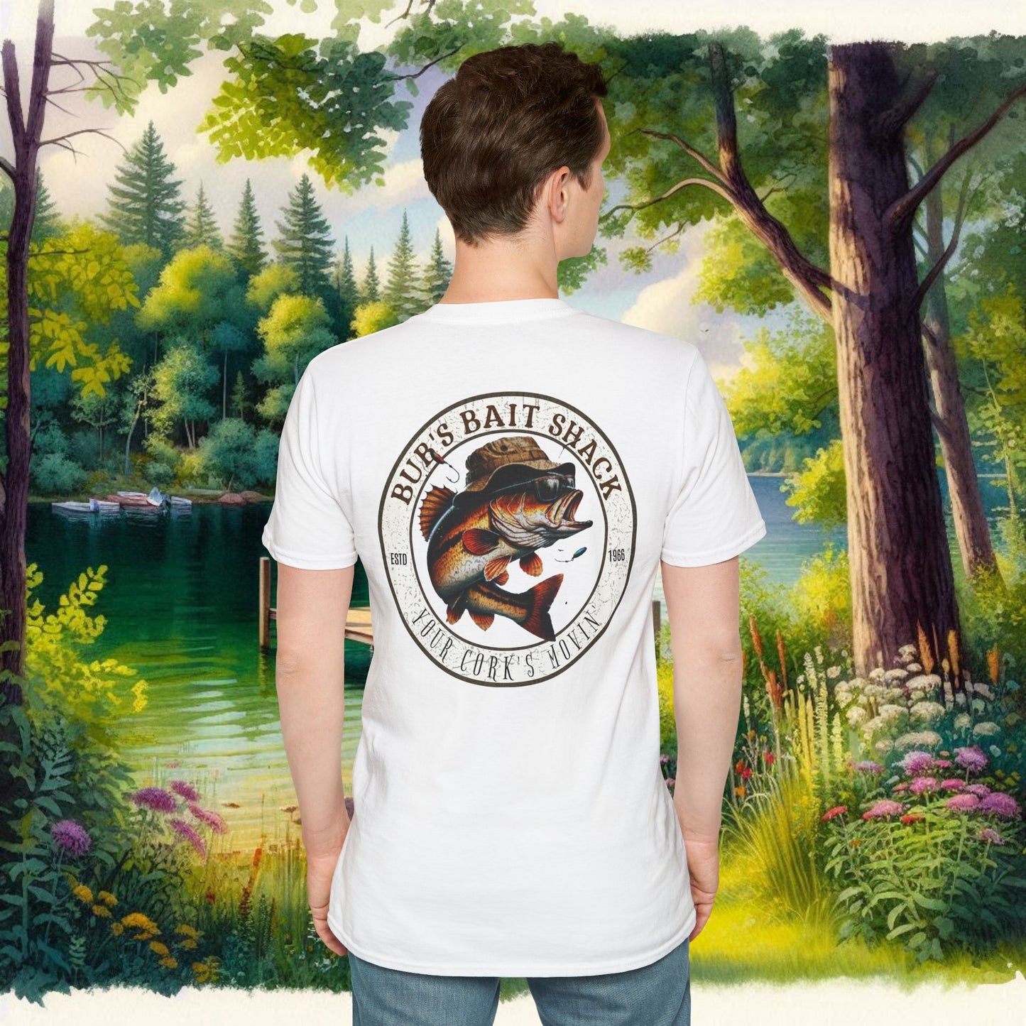 Classic BBS Design Unisex T-Shirt with image on back