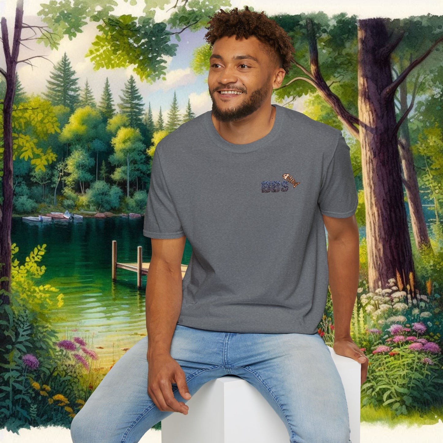 Classic BBS Design Unisex T-Shirt with image on back