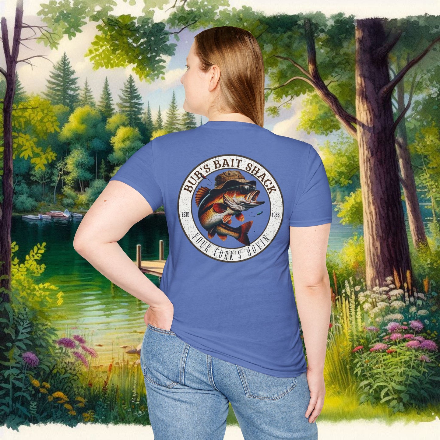 Classic BBS Design Unisex T-Shirt with image on back