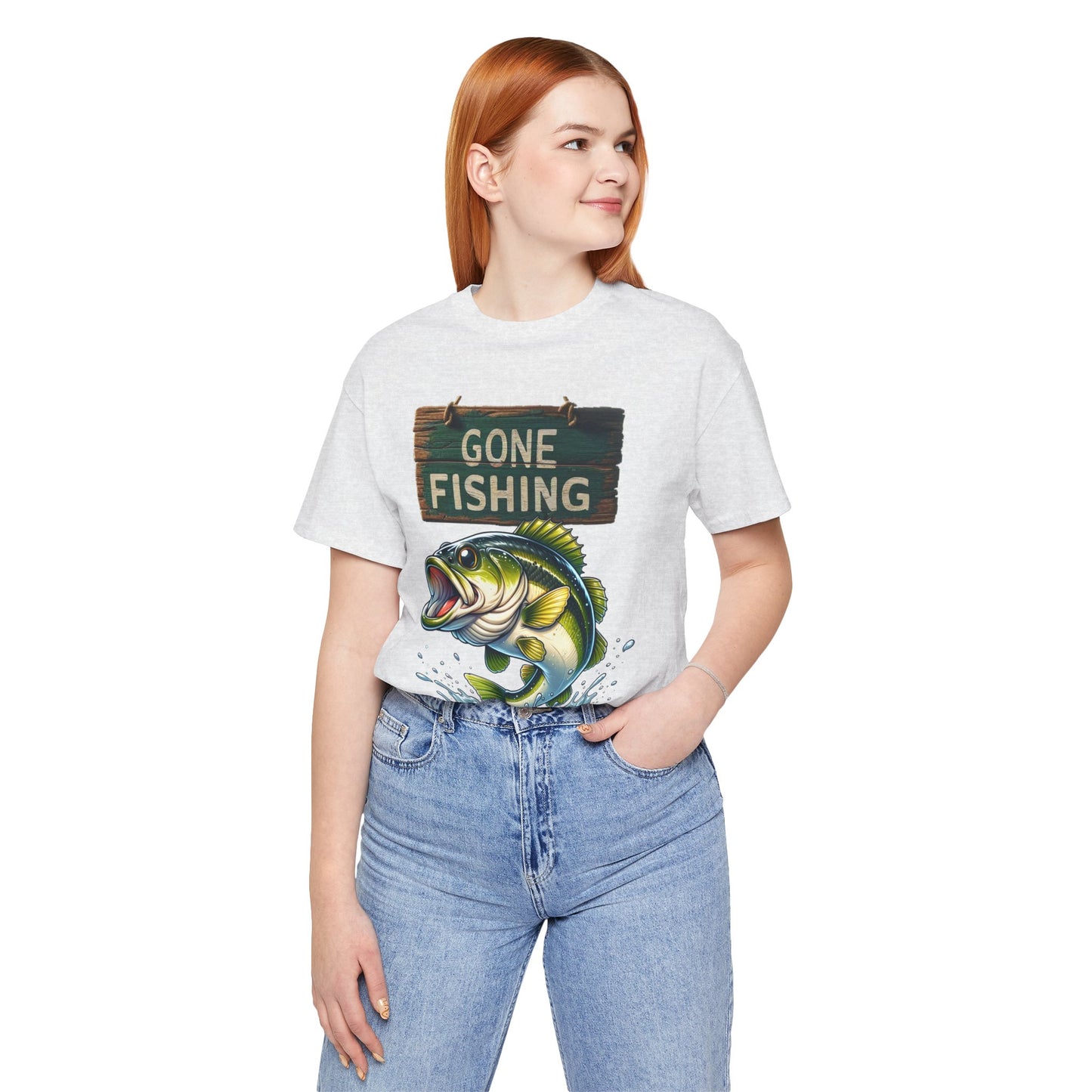 Gone Fishing Unisex Short Sleeve Tee - Perfect for Anglers and Nature Lovers