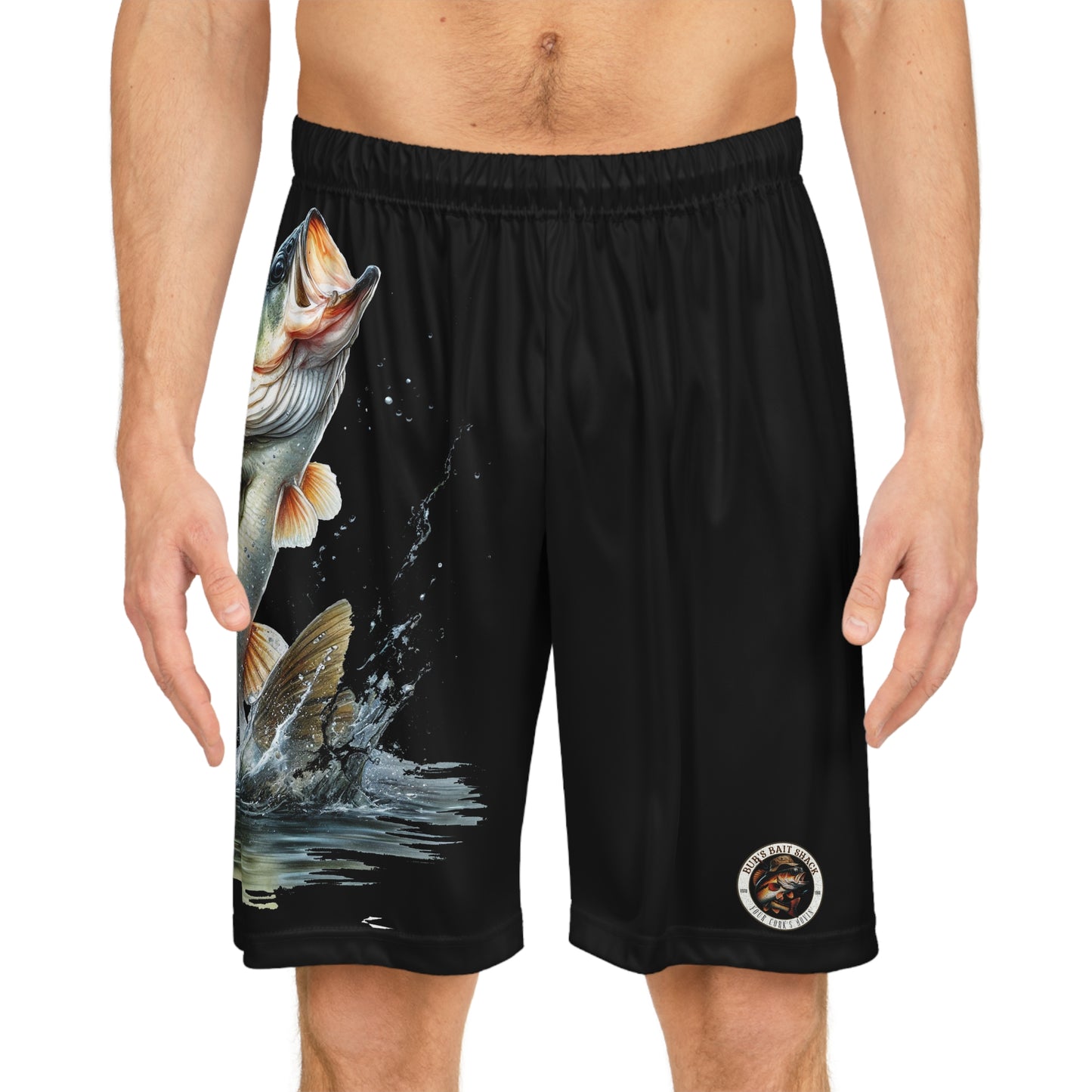 Jumping Bass Basketball Shorts (AOP)