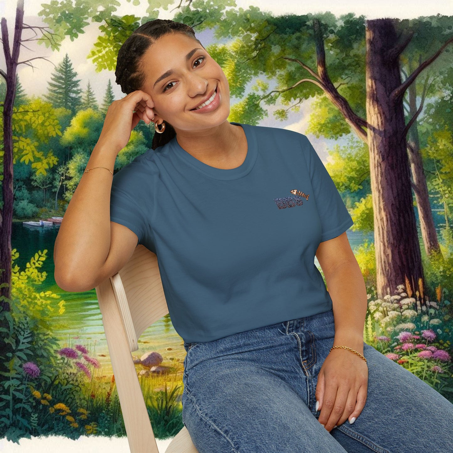 Classic BBS Design Unisex T-Shirt with image on back