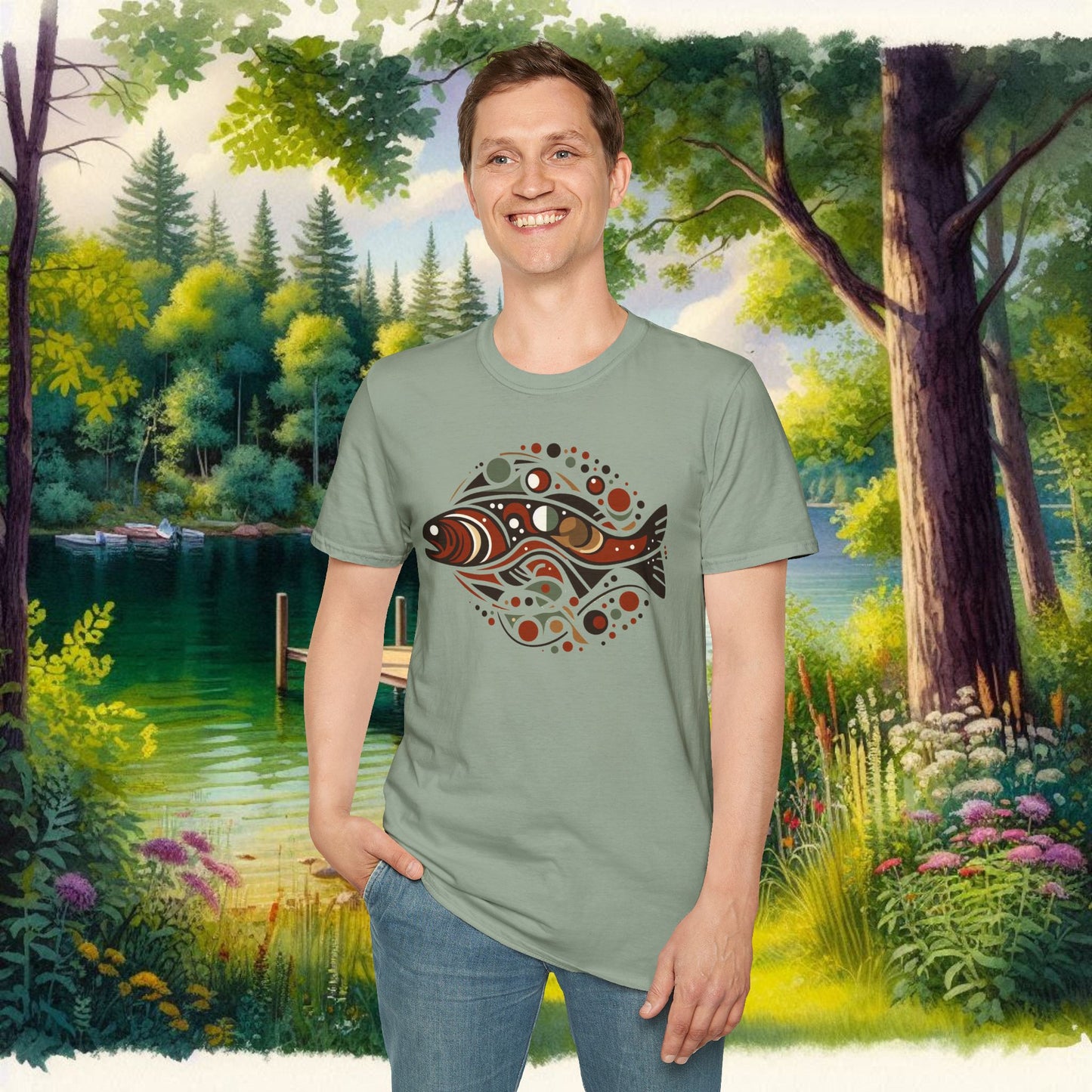Brown Trout Calder Tee Unisex Softstyle T-Shirt