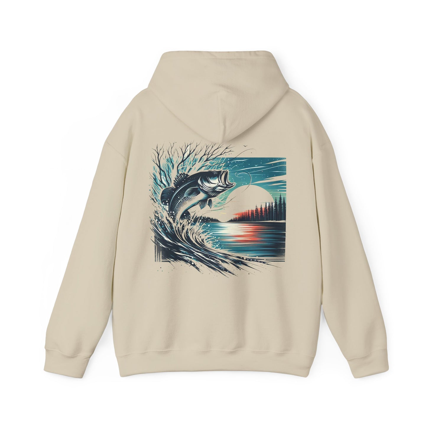 BBS Winter Bass Heavy Blend™ Hooded Sweatshirt with image on back