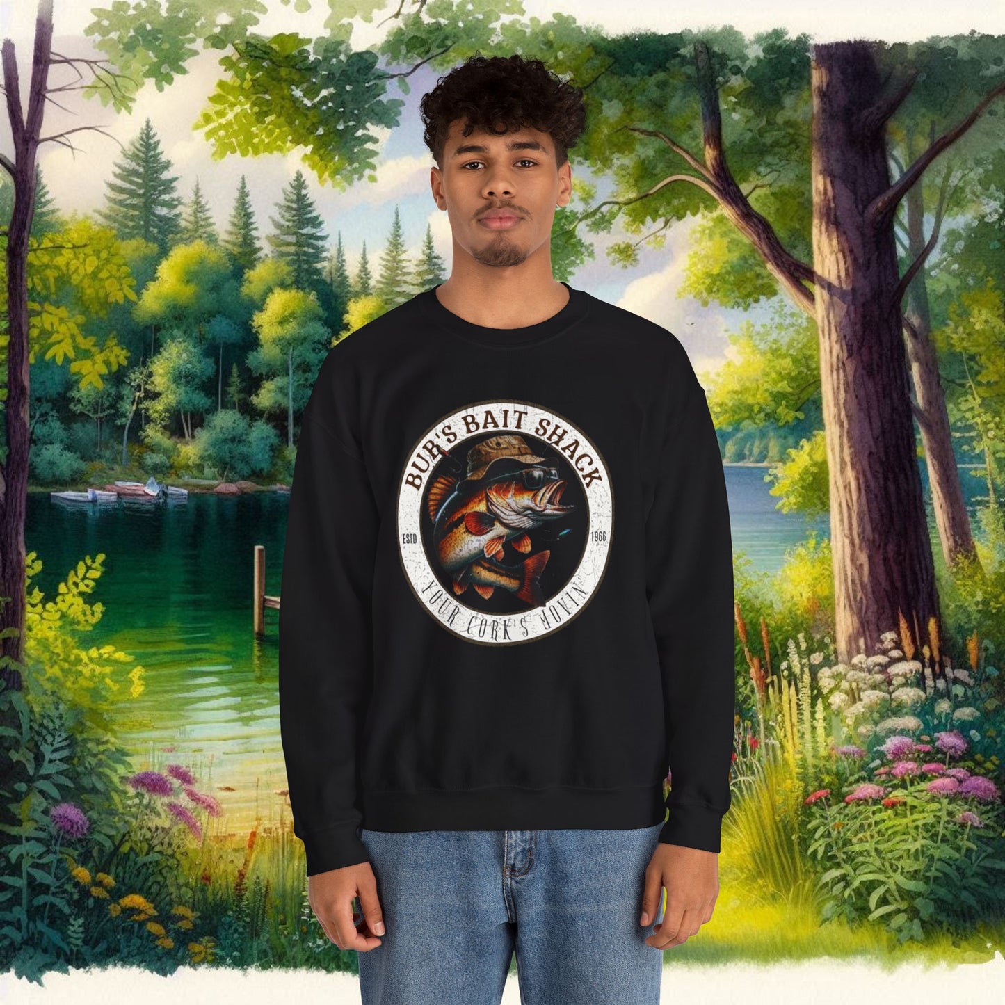 Bubs Bait Shack Unisex Heavy Blend™ Crewneck Sweatshirt