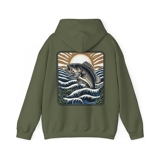 BBS Woodcut Bass Heavy Blend™ Hooded Sweatshirt