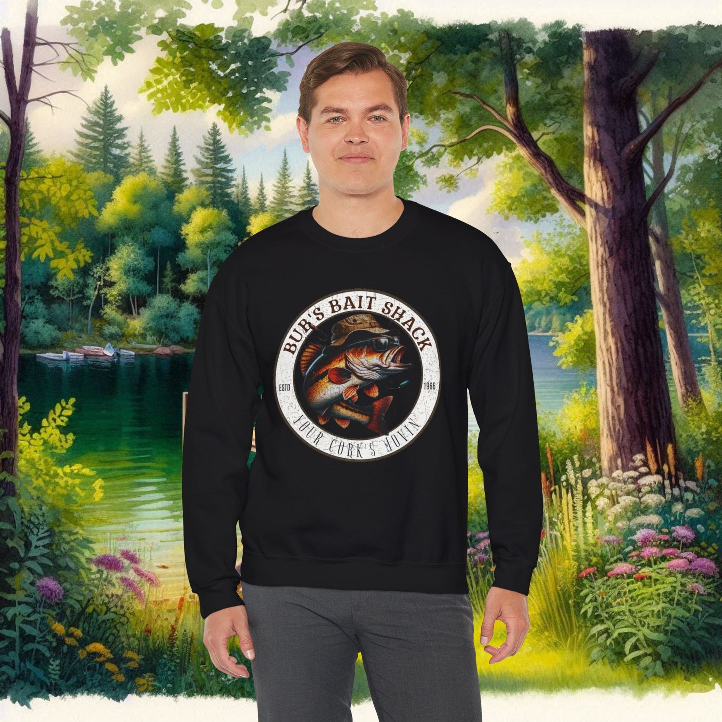 Bubs Bait Shack Unisex Heavy Blend™ Crewneck Sweatshirt