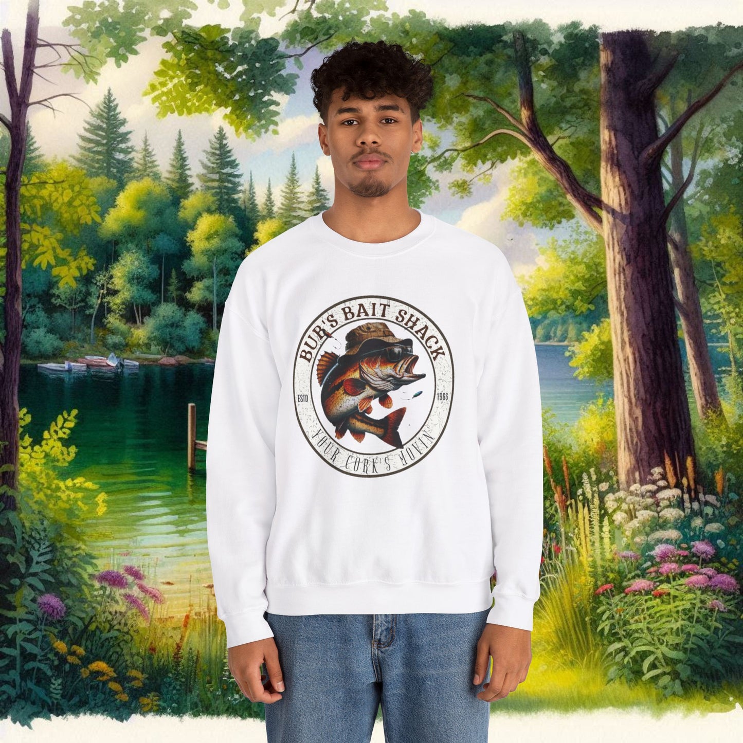 Bubs Bait Shack Unisex Heavy Blend™ Crewneck Sweatshirt