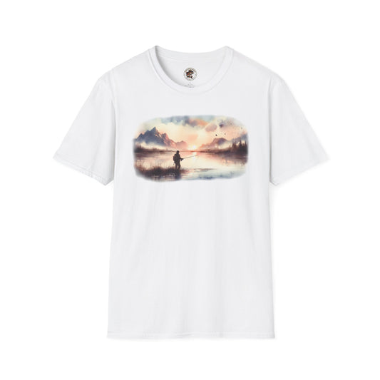 Alone Fishing Tee   Unisex Softstyle T-Shirt