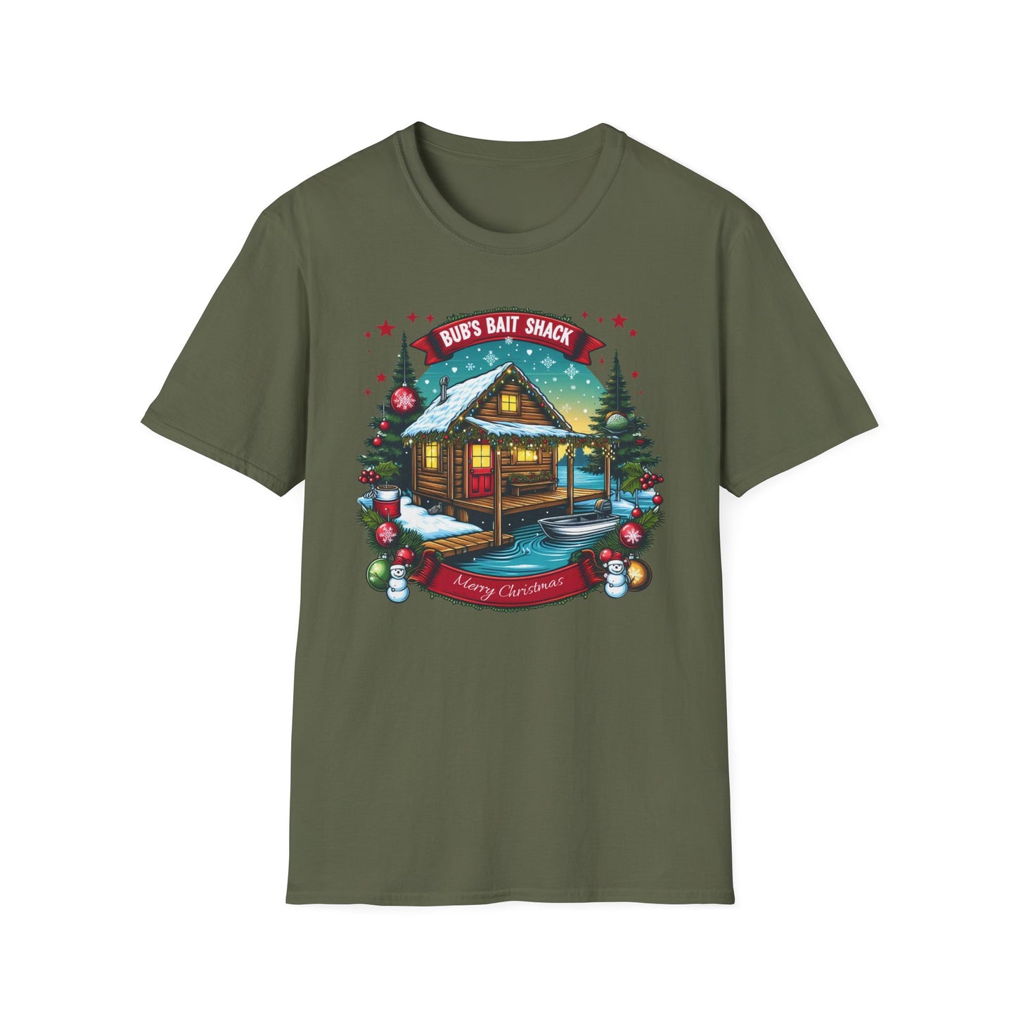 Bub's Bait Shack Merry Christmas T-Shirt - Unisex