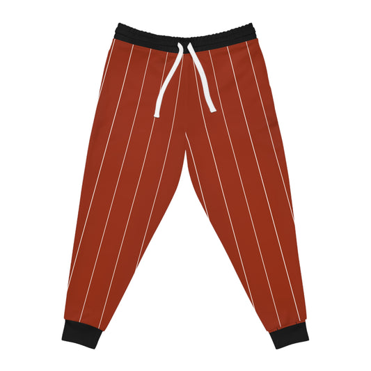 BBS Baseball Pants in Rust with White Pinstripes