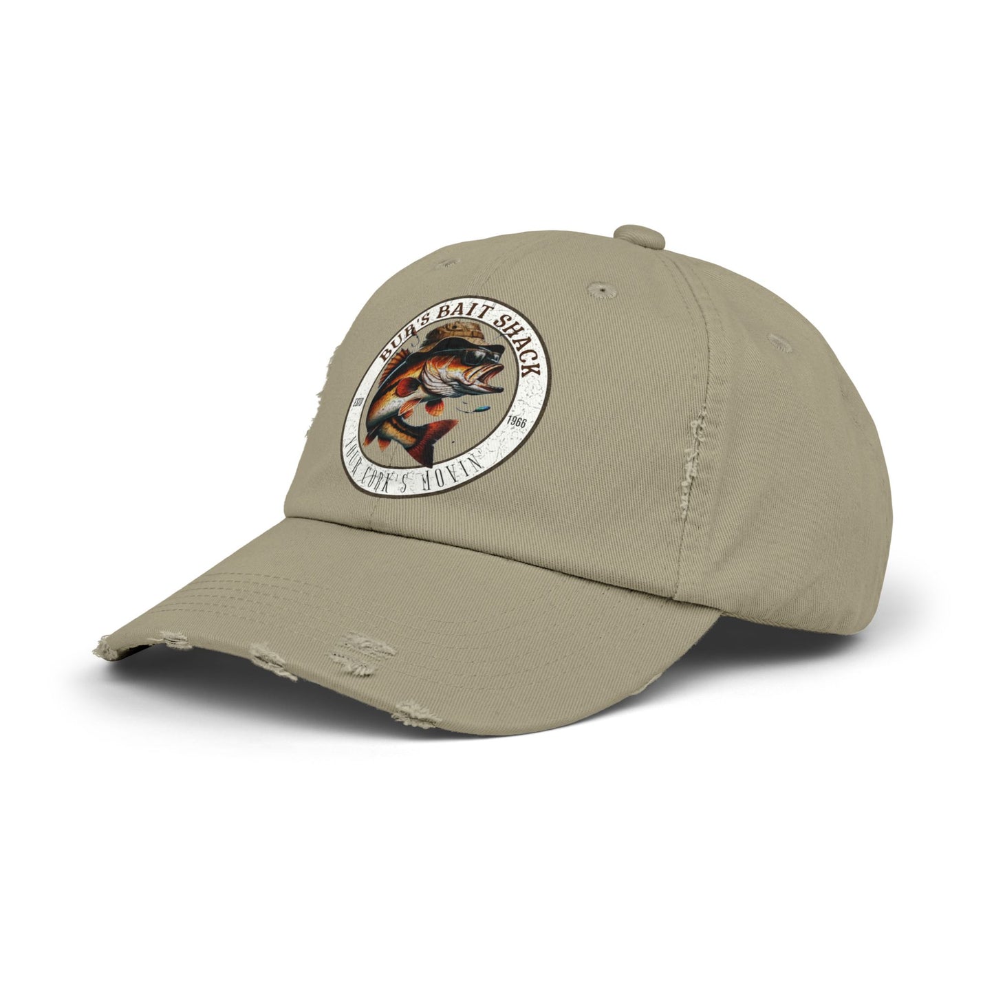 Bub's Bait shack Hat   Unisex Distressed Cap