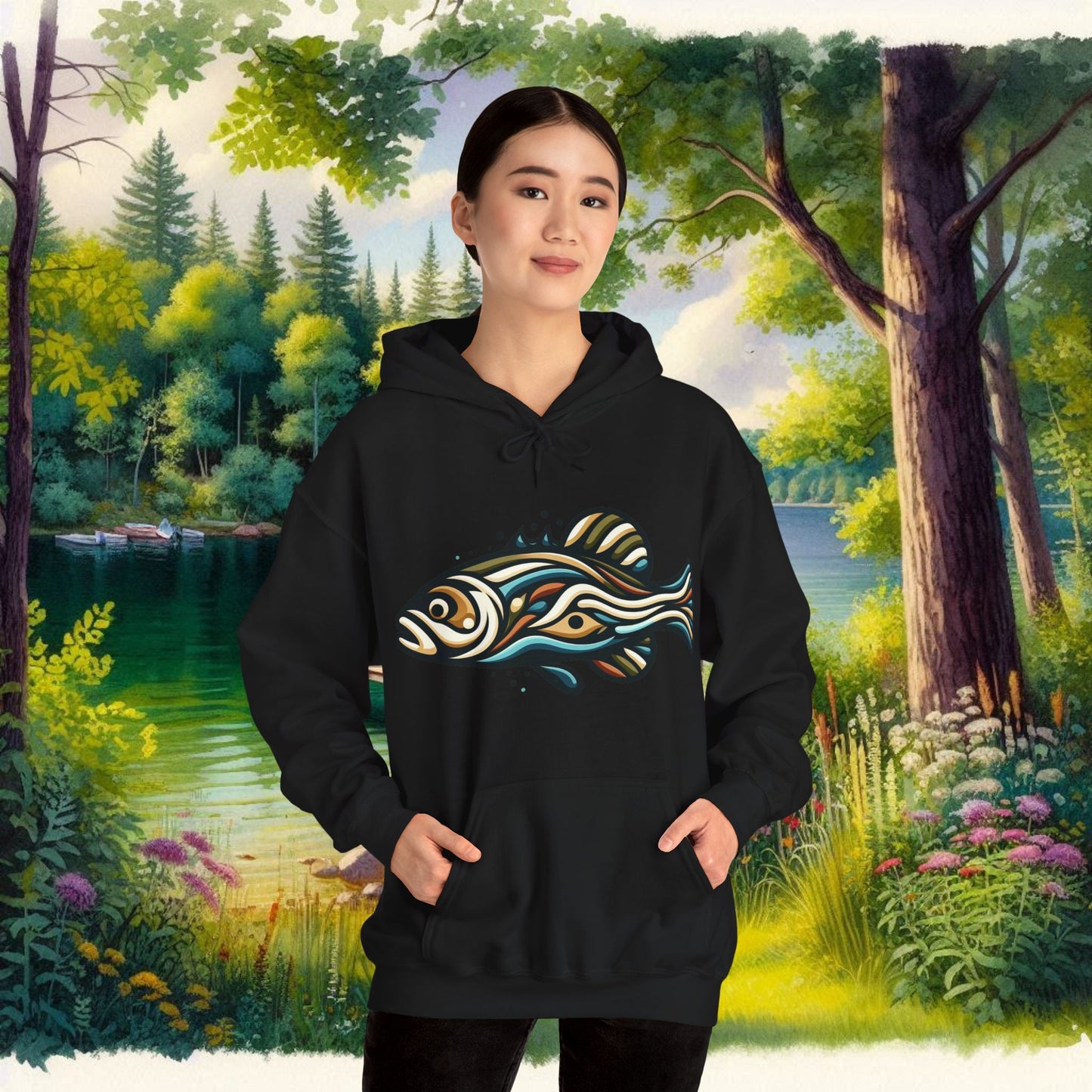 Painted Fish Unisex Heavy Blend™ Hooded Sweatshirt