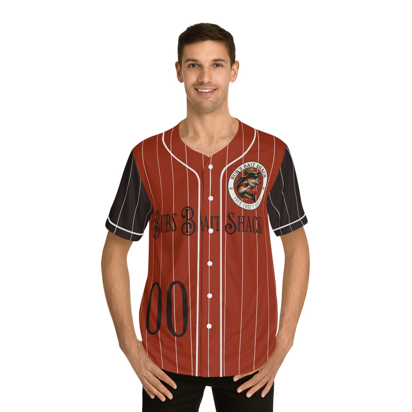 BBS Rust with Black Sleeves Men's Baseball Jersey