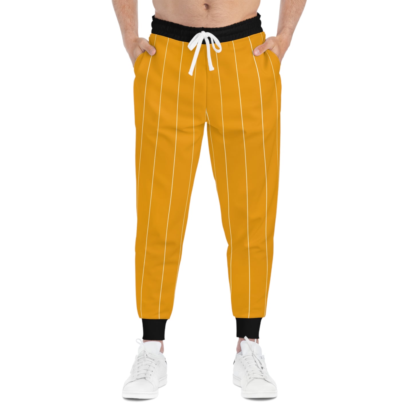 Gold Pinstripe Baseball Athletic Joggers