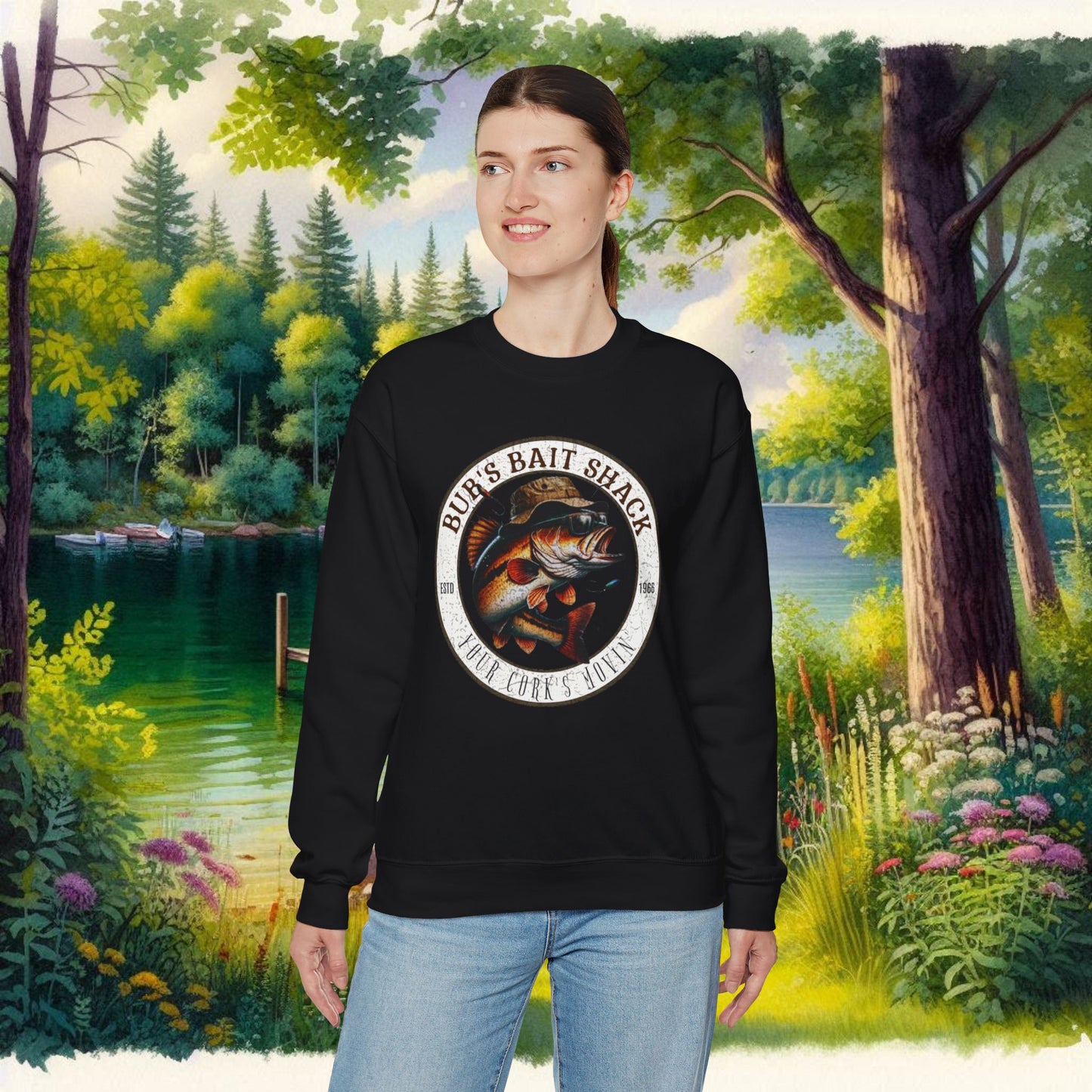 Bubs Bait Shack Unisex Heavy Blend™ Crewneck Sweatshirt