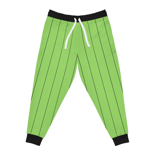 BBS Baseball Athletic Joggers — Green Pinstripe Baseball Joggers
