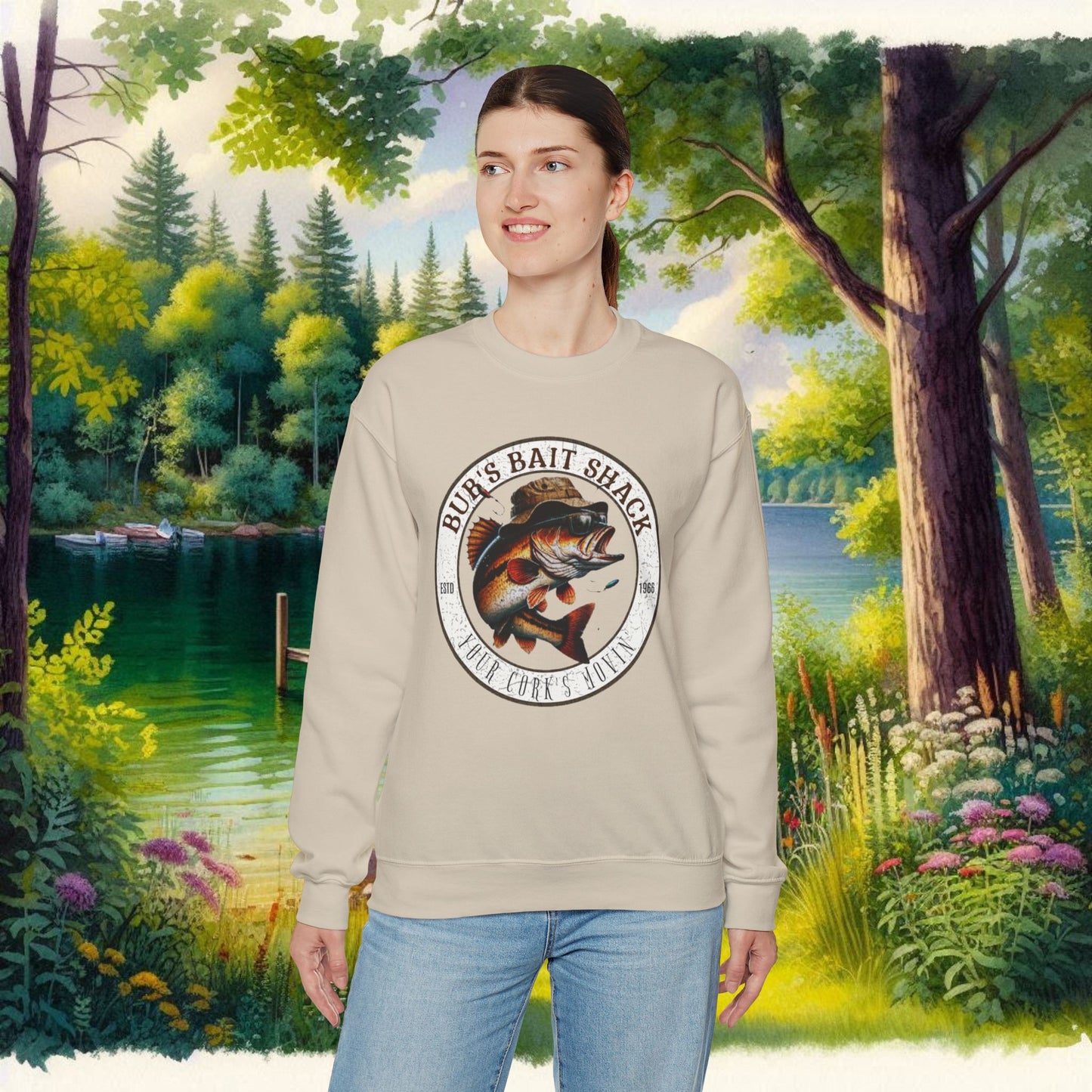 Bubs Bait Shack Unisex Heavy Blend™ Crewneck Sweatshirt
