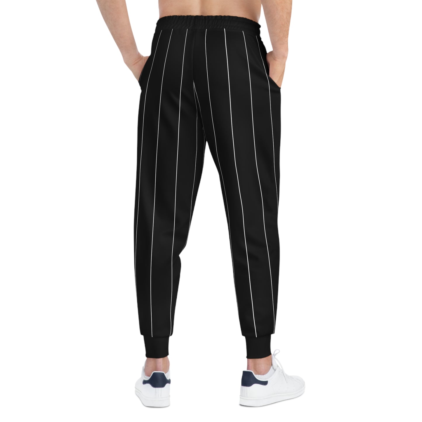 Baseball Pants in Black with White Pinstripes