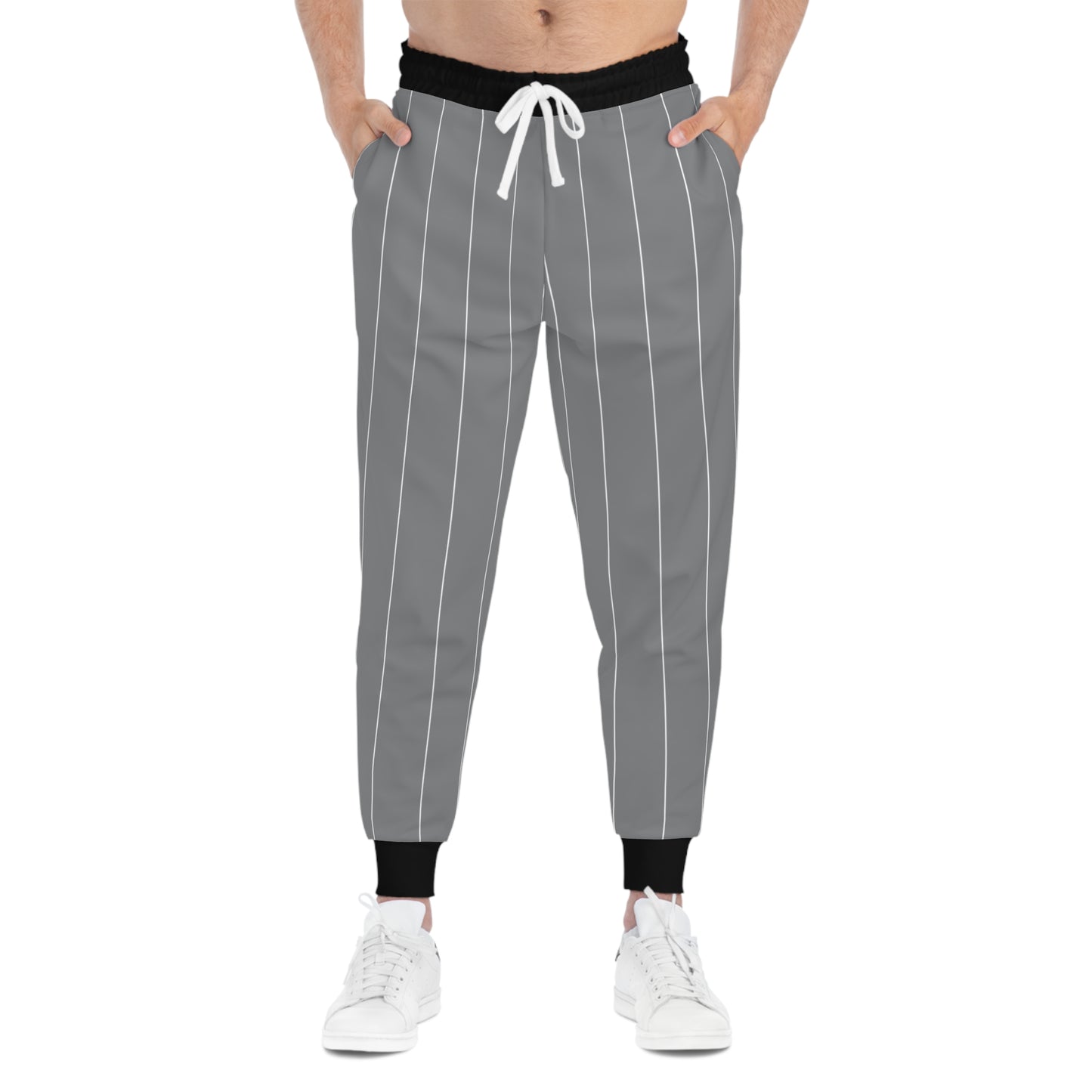 BBS Baseball Athletic Joggers with Stylish Stripes in Gray