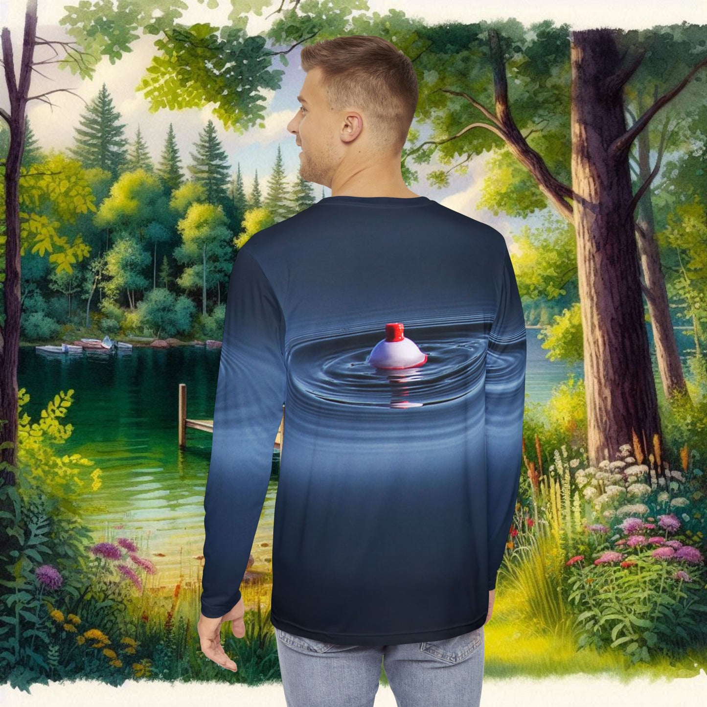 Cork's Movin' Men's Long Sleeve Shirt (AOP)