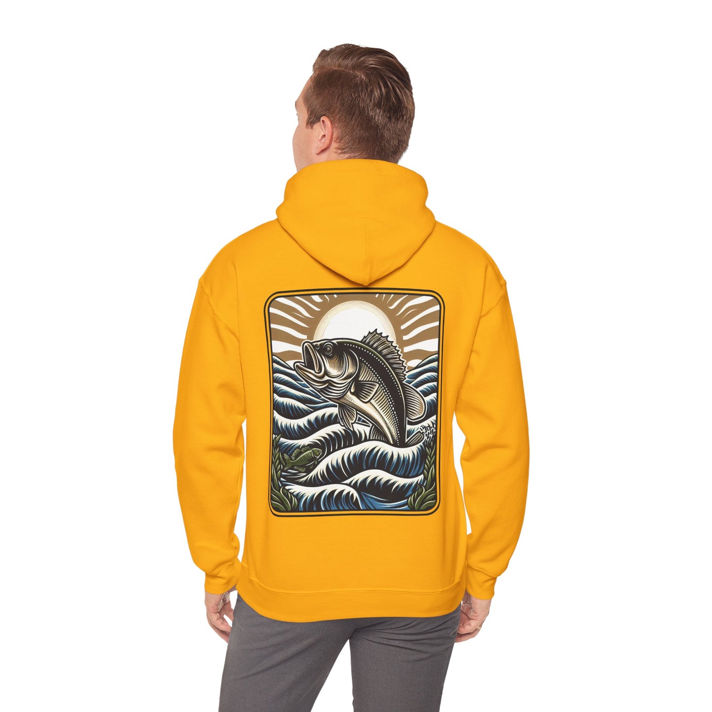 BBS Woodcut Bass Heavy Blend™ Hooded Sweatshirt
