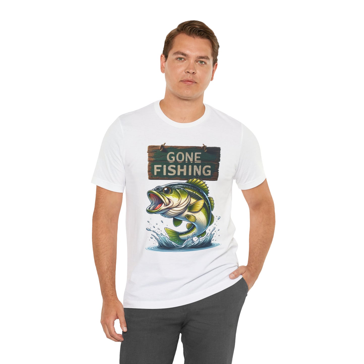 Gone Fishing Unisex Short Sleeve Tee - Perfect for Anglers and Nature Lovers