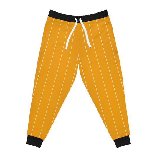 Gold Pinstripe Baseball Athletic Joggers